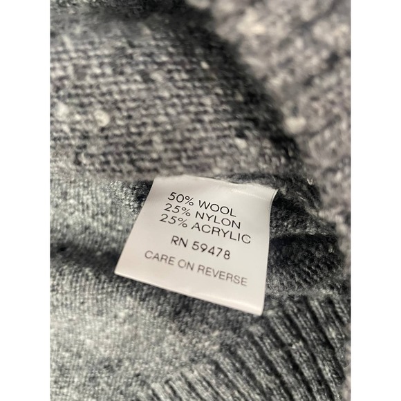 Daniele Blasi Italy Wool Blend Sweater Mens Large Crew Neck Navy Blue Gray - Picture 5 of 8